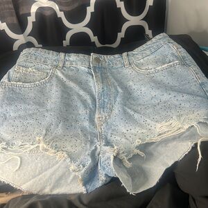 Zara rhinestone shorts
